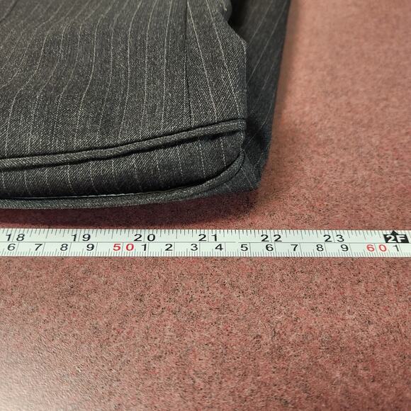 Vtg Pure Wool Blazer Mens Large XL Black Pinstripe Tailors Row S&K Famous Brands - Picture 16 of 16